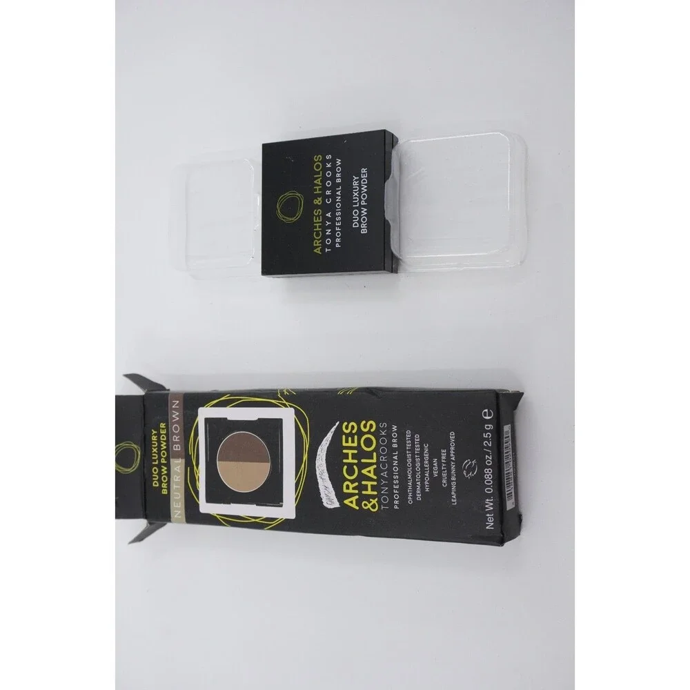 Arches and Halos Duo Luxury Brow Powder - Neutral Brown 0.088oz Eyebrow